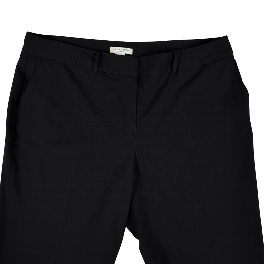 Liz Claiborne 18W Black Stretch Dress Pants Trousers Corpcore Minimalist Career